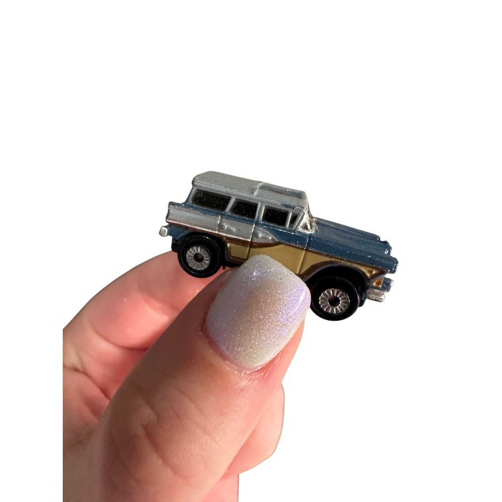 Vintage Micro Machines Edsel Pacer‎ Bermuda Wagon Blue Private Eyes 1990 Galoob